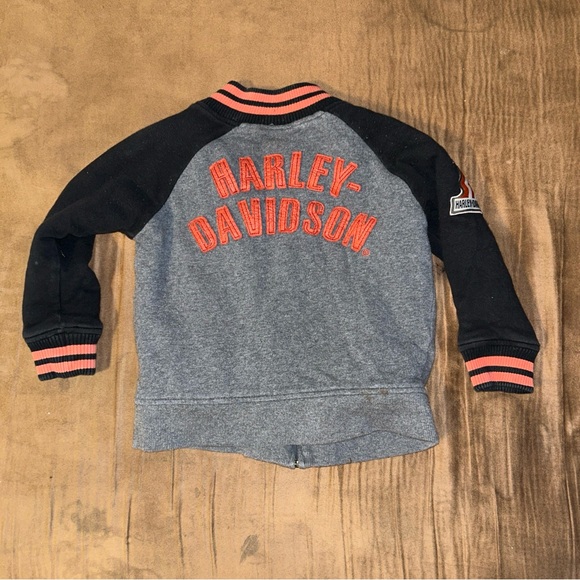KIDS HARLEY DAVIDSON BOMBER/ VARSITY JACKET Size 4T - Picture 2 of 2
